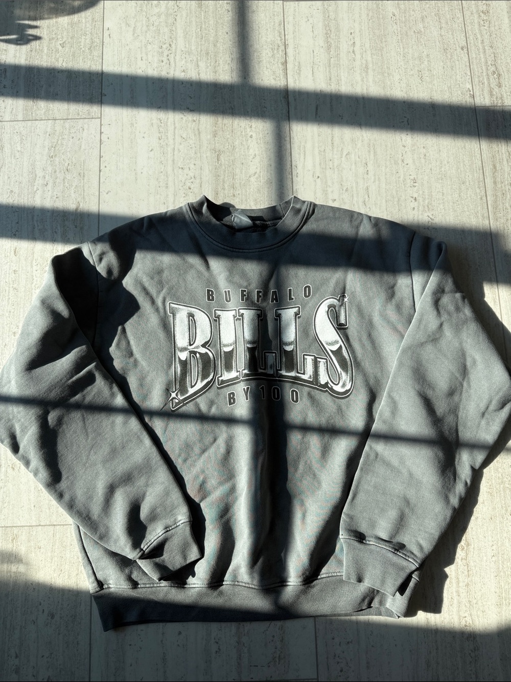 Buffalo Bills Charcoal Gray Crewneck Sweatshirt